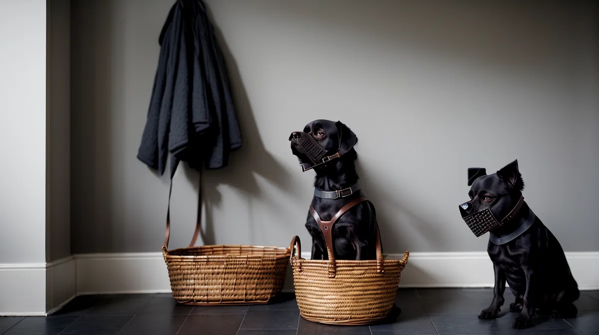 Doppelsicherung beim Hund: Halsband und Sicherheitsgeschirr gleichzeitig im Einsatz beim Spaziergang mit einem bissigen Hund